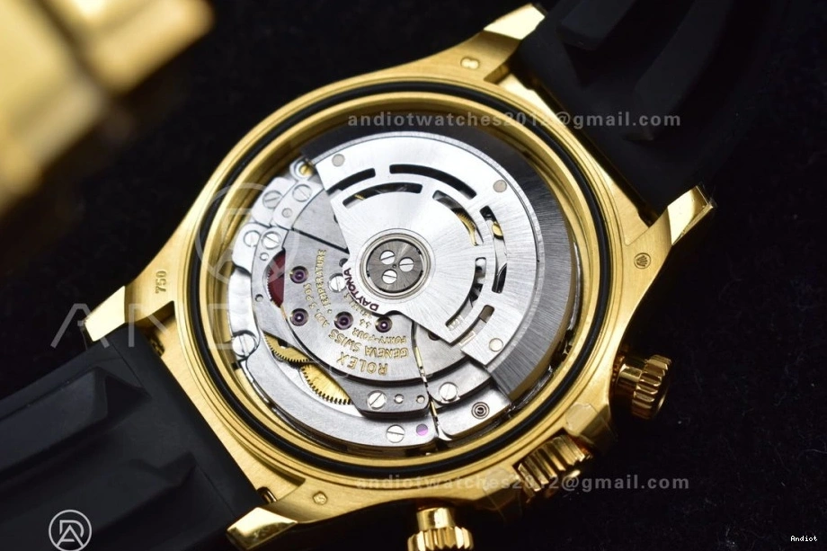 1:1 Daytona Rubber Strap BTF Oysterflex SA4130 on Best Edition Dial 116518 Black YG 0112